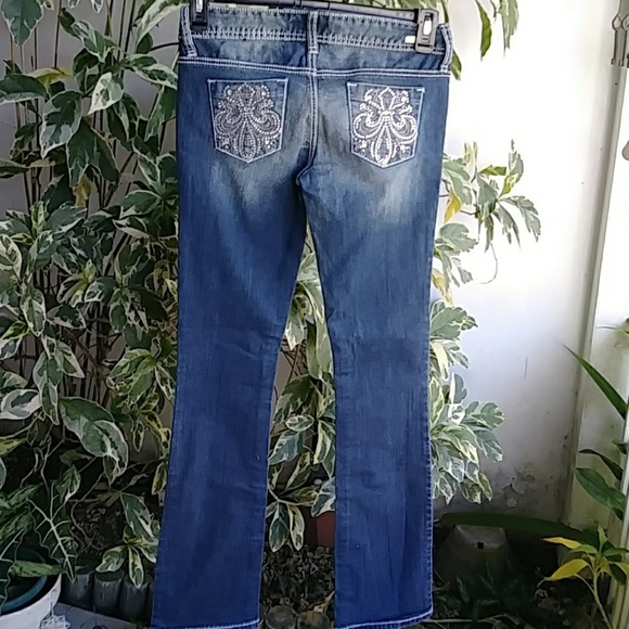🍁 SALE 🧡 G by Guess Blue Med Wash Low Rise Jeans Sz 26 - Picture 5 of 7